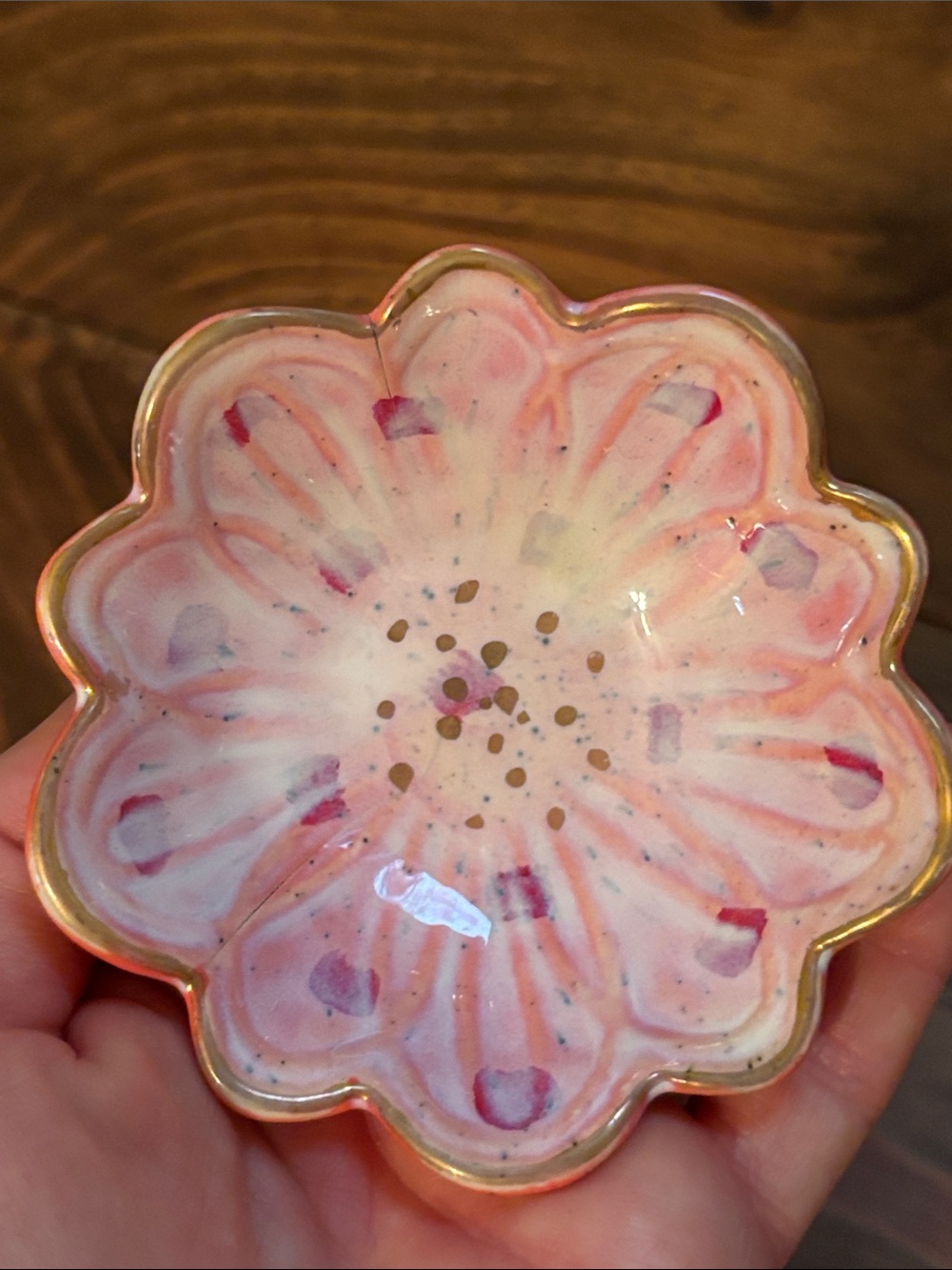 Pink Floral Ceramic Dish - Decorative Home Art Anthropologie